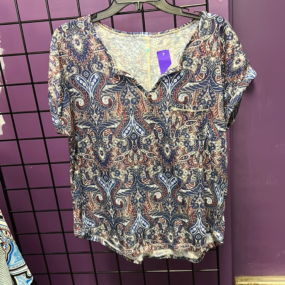 💜Kate and Sam Red White Blue Top PL